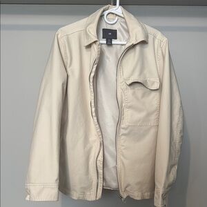 H&M Cream Lightweight Shirt Jacket Versatile Casual Wear
